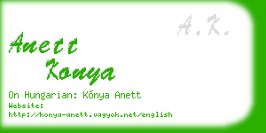 anett konya business card