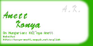 anett konya business card